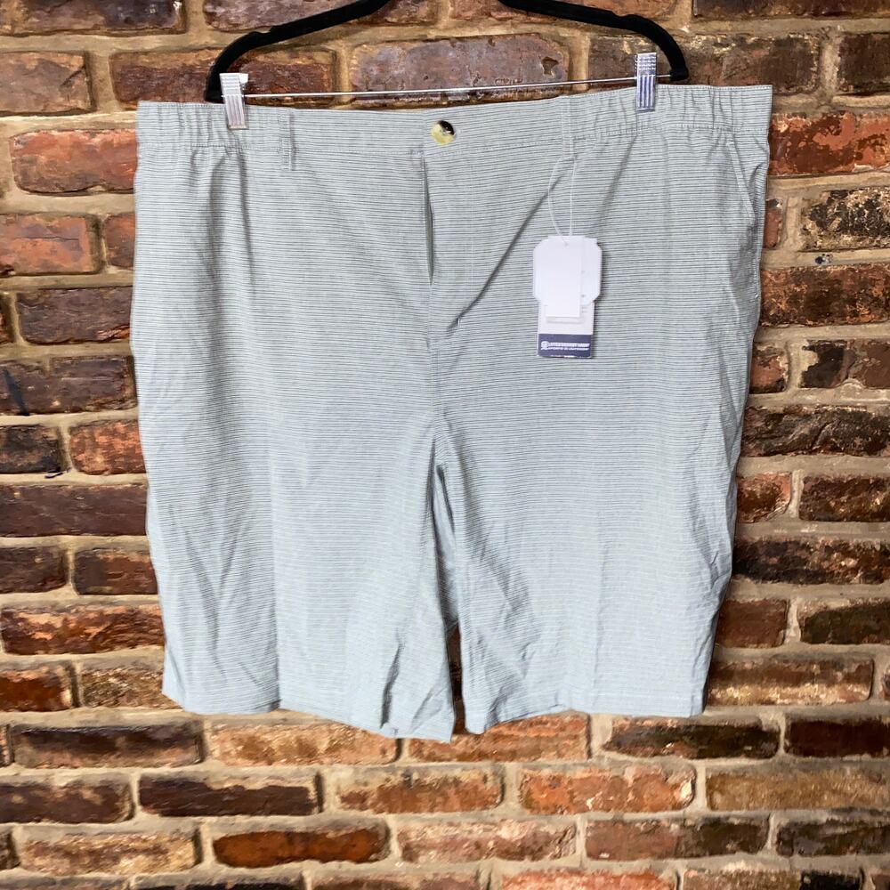 NWT Little Donkey Andy Gray Striped Quick Dry Shorts Men's Size XXXL